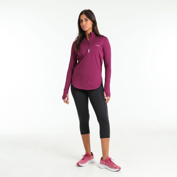 First Ascent Women&#039;s Corefit 1/4 Zip Run Long Sleeve, product, variation 9