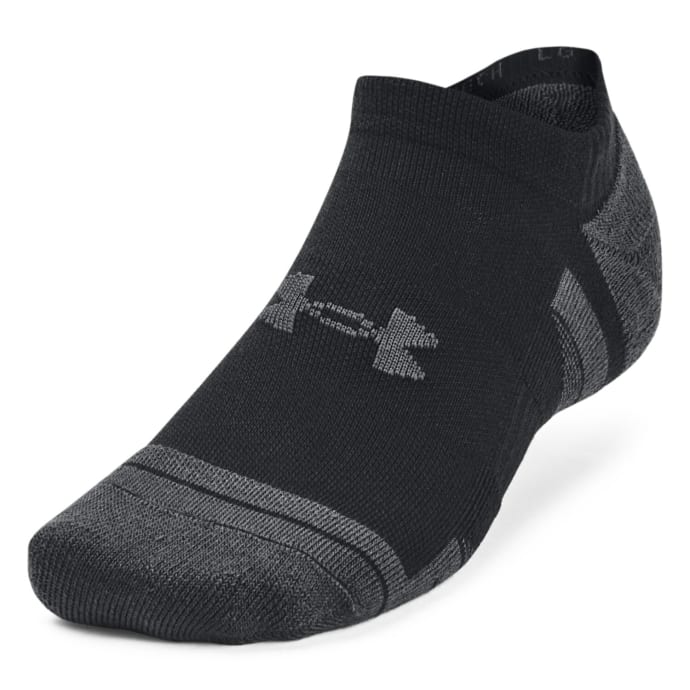 Under Armour 3-Pack Performance Tech No Show Black Socks, product, variation 2