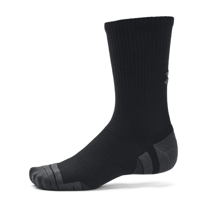 Under Armour 3-Pack Performance Crew Black Socks, product, variation 3