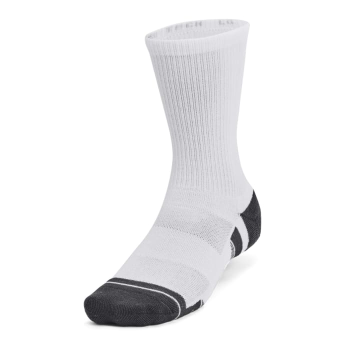 Under Armour 3-Pack Performance Crew White Socks, product, variation 2