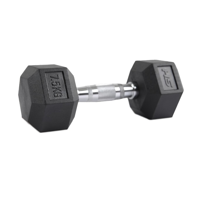 HS Fitness 7.5Kg Rubber Hex Dumbbell by HS Fitness Price R 399,9