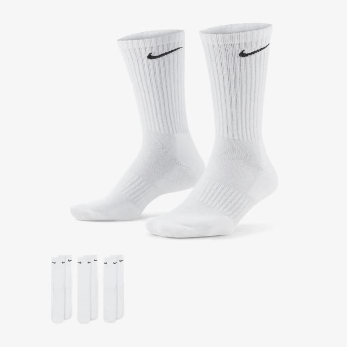 Nike Everyday Cushioned Crew 3-Pack White Socks, product, variation 1