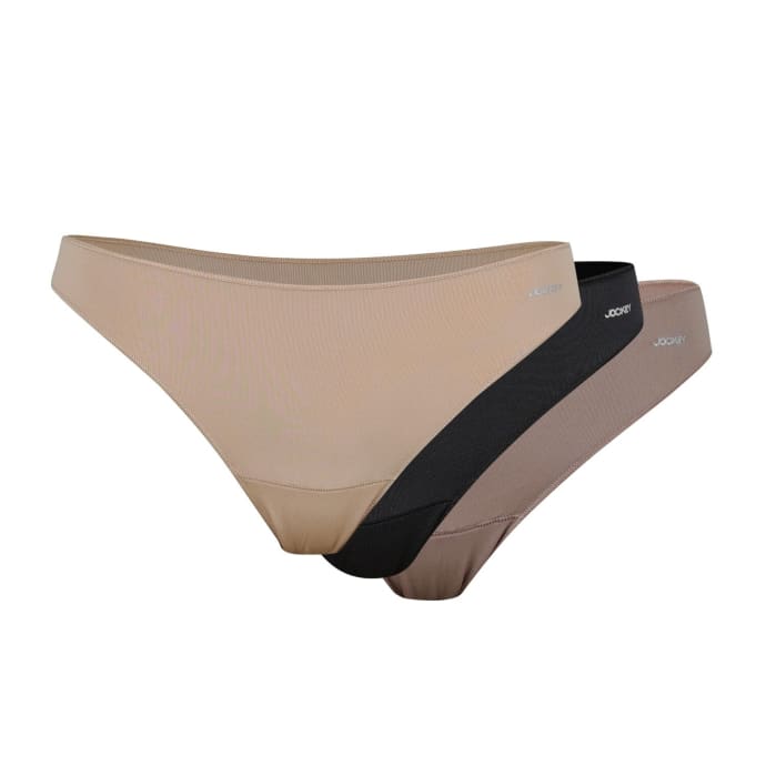 Jockey Women&#039;s No Panty LineThong 3 Pack, product, variation 1