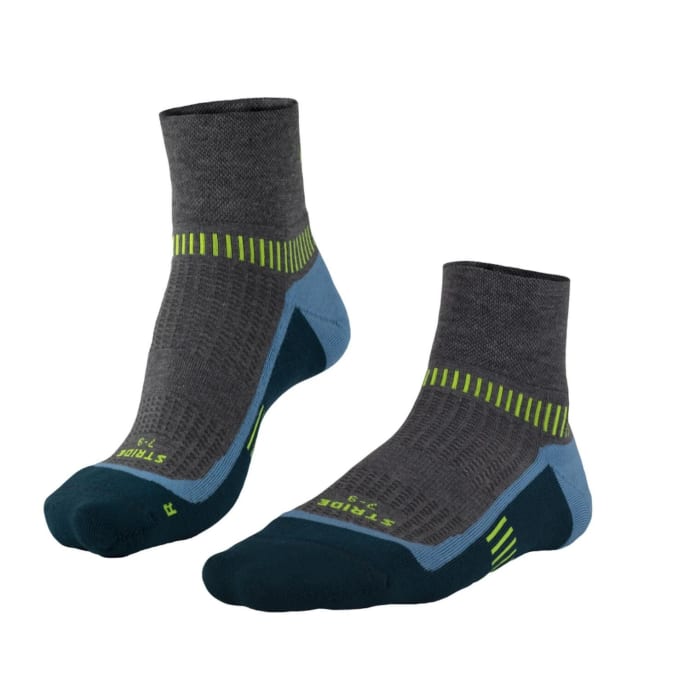 Falke Ankle Stride Grey/Teal Socks, product, variation 1