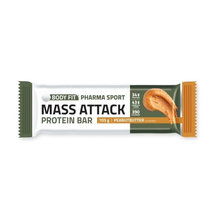 Body Fit Peanut Butter Pharma Sport Mass Attack Bar 105g, product, variation 1