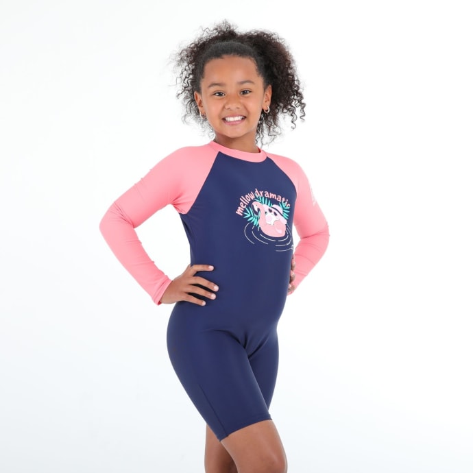 Second Skins Girls Mellow Dramatic Long Sleeve Sunsuit, product, variation 4