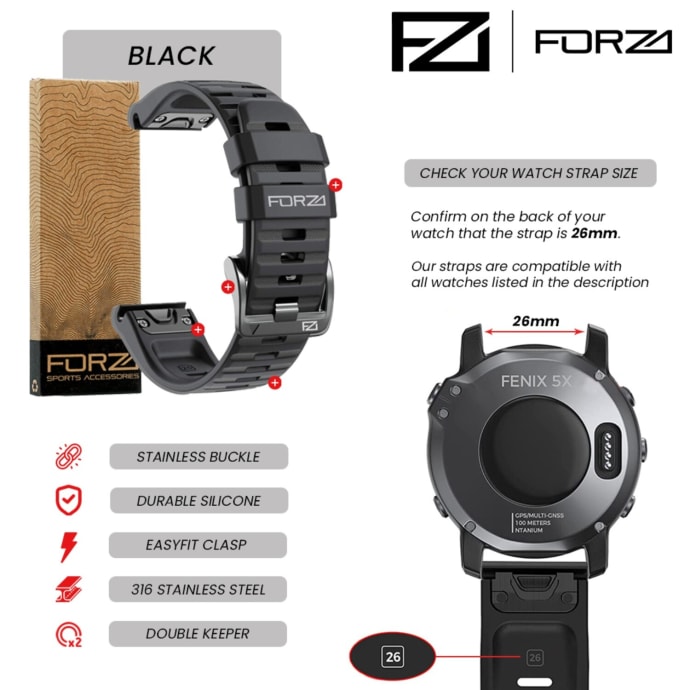 FORZA Elite 26mm EasyFit Watch Strap, product, variation 4