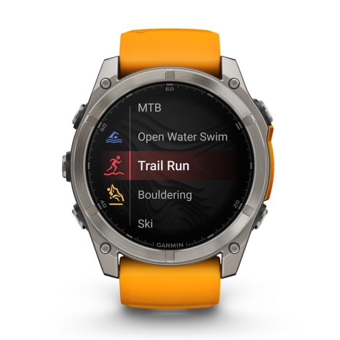 Garmin Fenix 8 51mm AMOLED Sapphire Multisport Smartwatch - Titanium/orange, product, variation 3