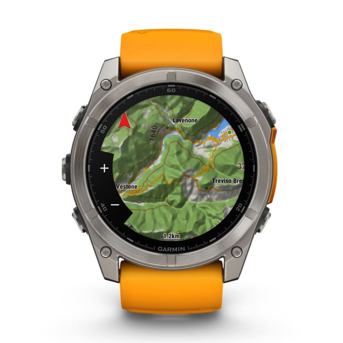 Garmin Fenix 8 51mm AMOLED Sapphire Multisport Smartwatch - Titanium/orange, product, variation 7