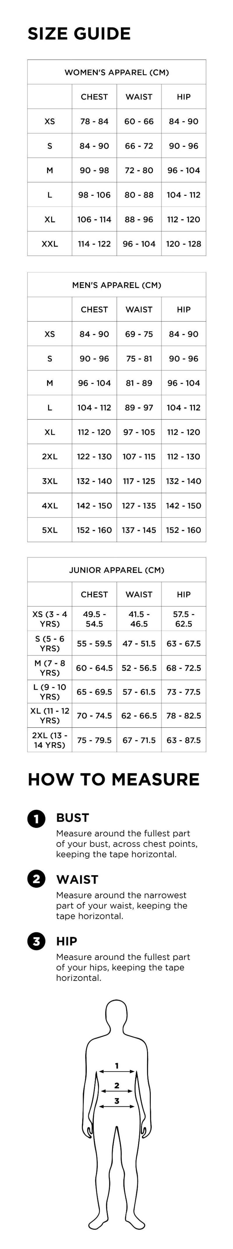 Under Armour Size Guide