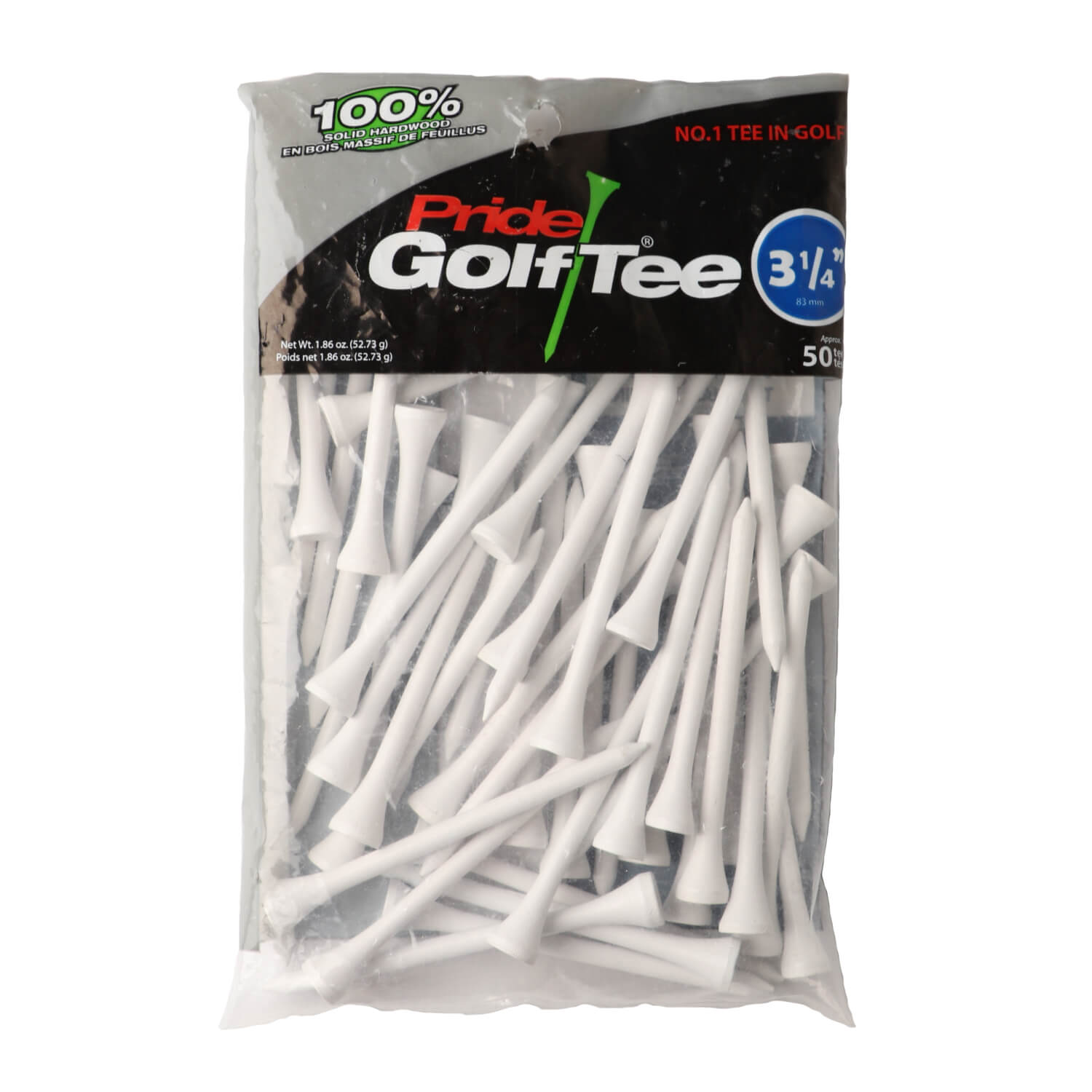 Pride Delux 3 1/4 - 50pack Golf Tee