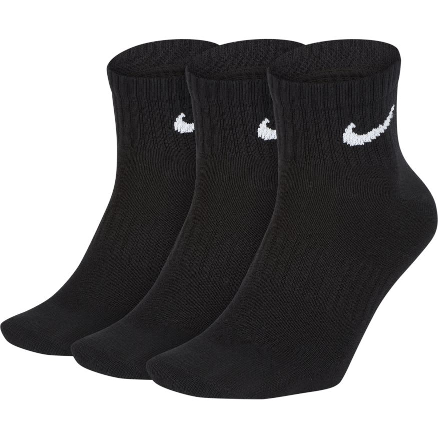 Nike Everyday Lightweight Ankle 3-Pack Black Socks