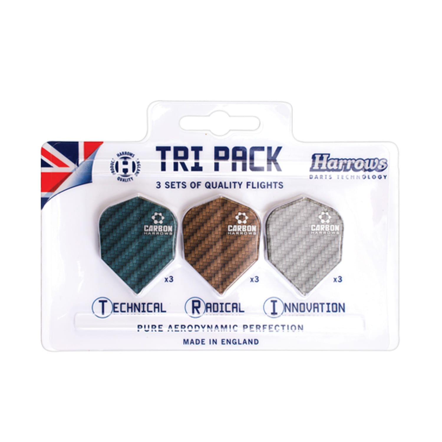 Harrows Tri-Pack Carbon Flights