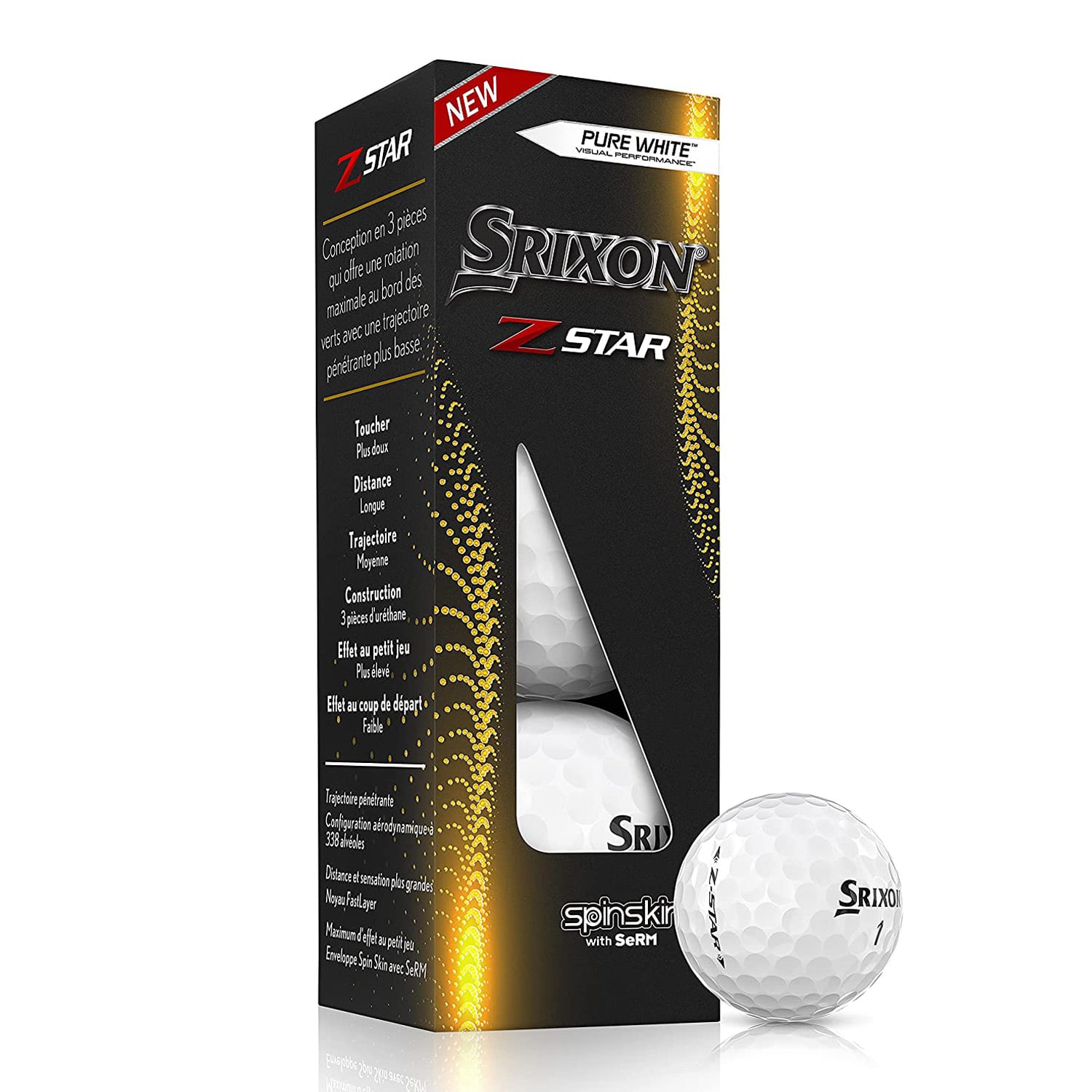 Srixon Z-Star 8 White Golf Balls - 3 Pack