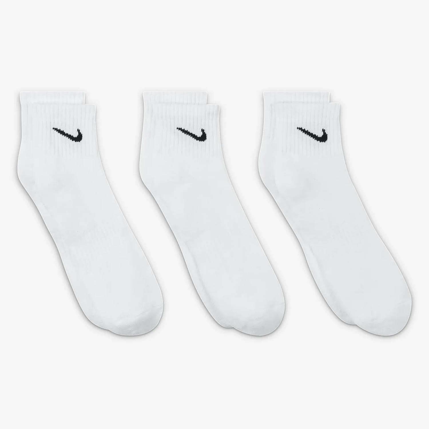 Nike Everyday Cushioned Ankle 3-Pack White/Black Socks, product, variation 3