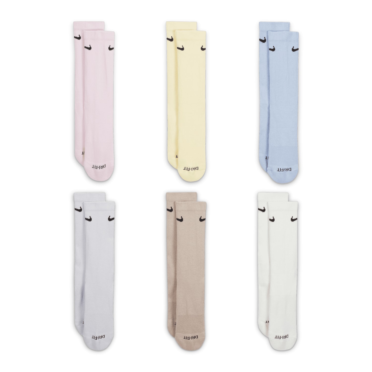 Nike 6-Pack Everyday Crew Multicolour Socks, product, variation 2