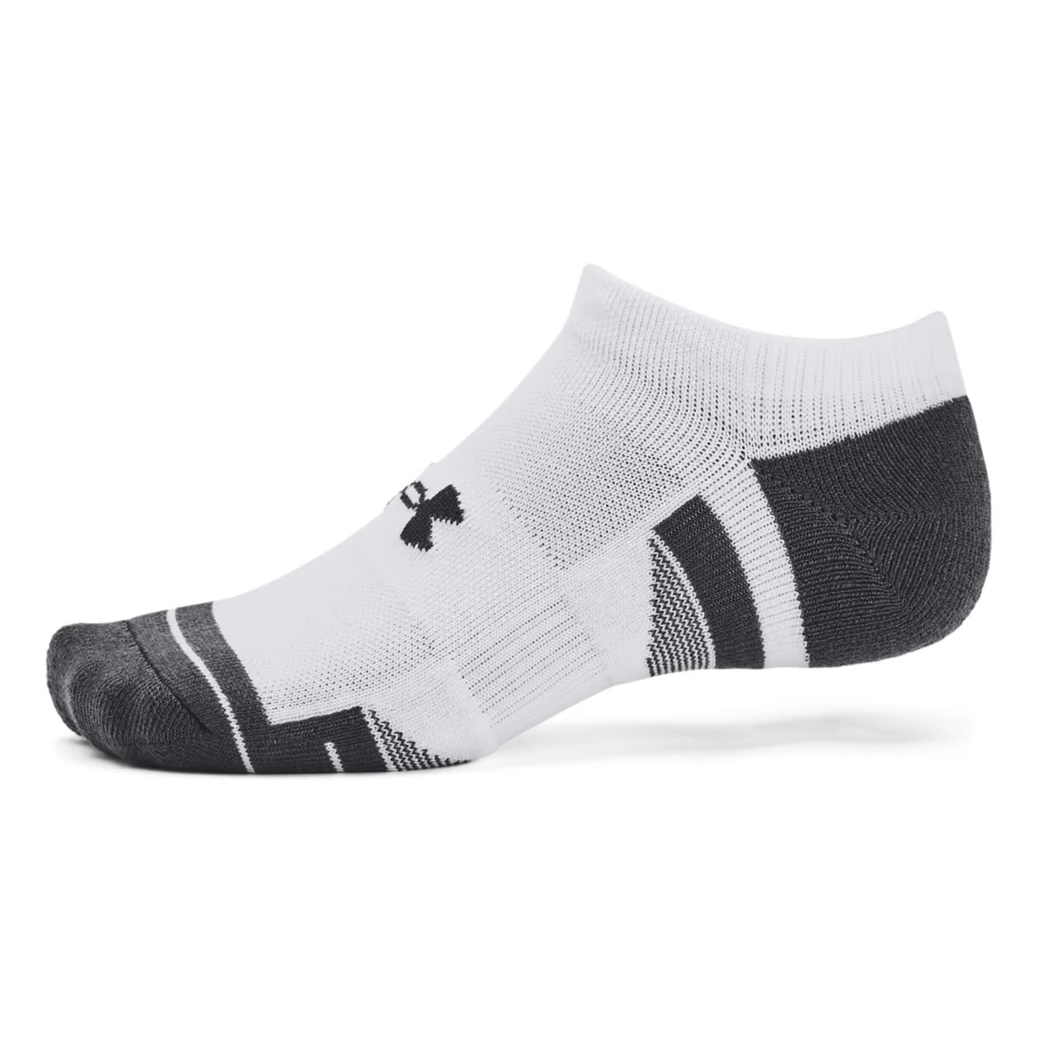 Under Armour 3-Pack Performance Tech No Show White Socks, product, variation 3