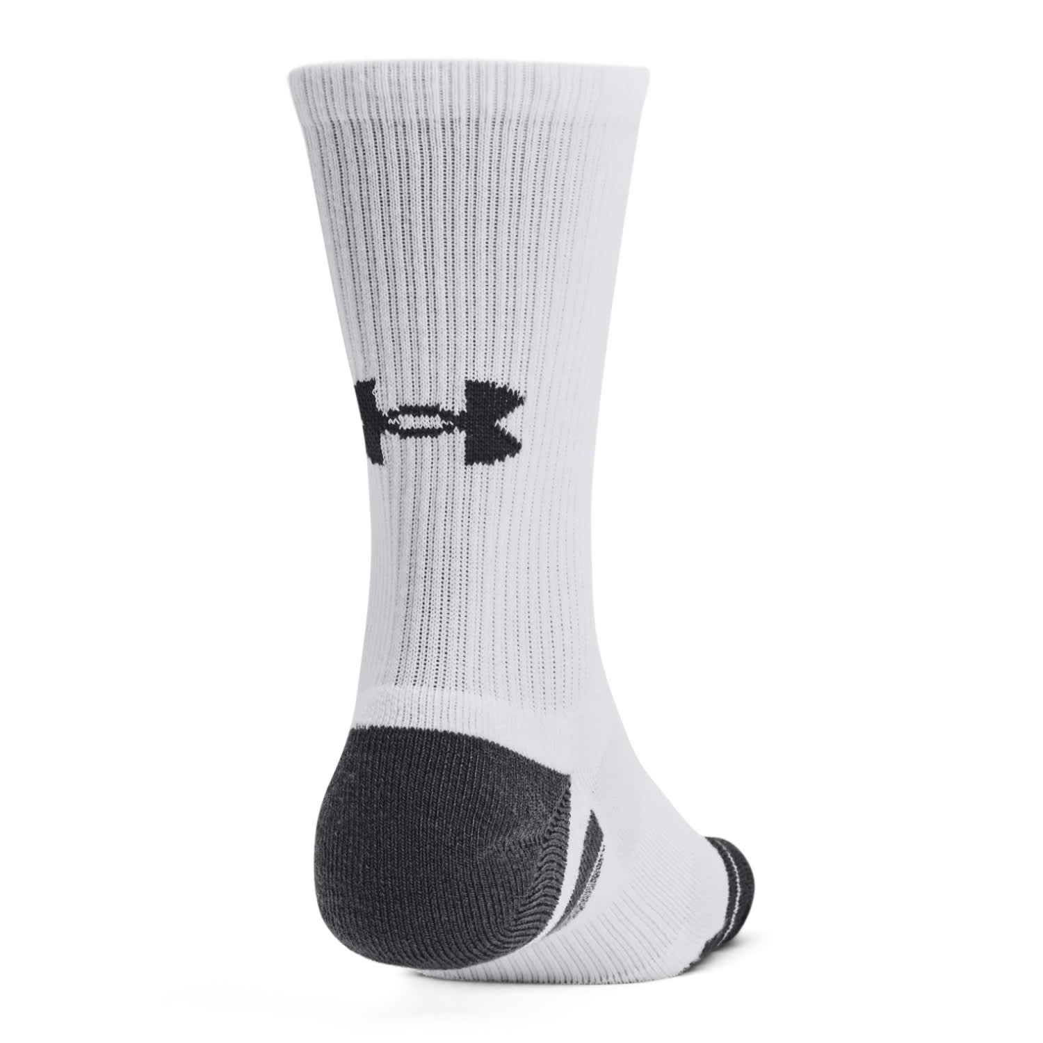 Under Armour 3-Pack Performance Crew White Socks, product, variation 4