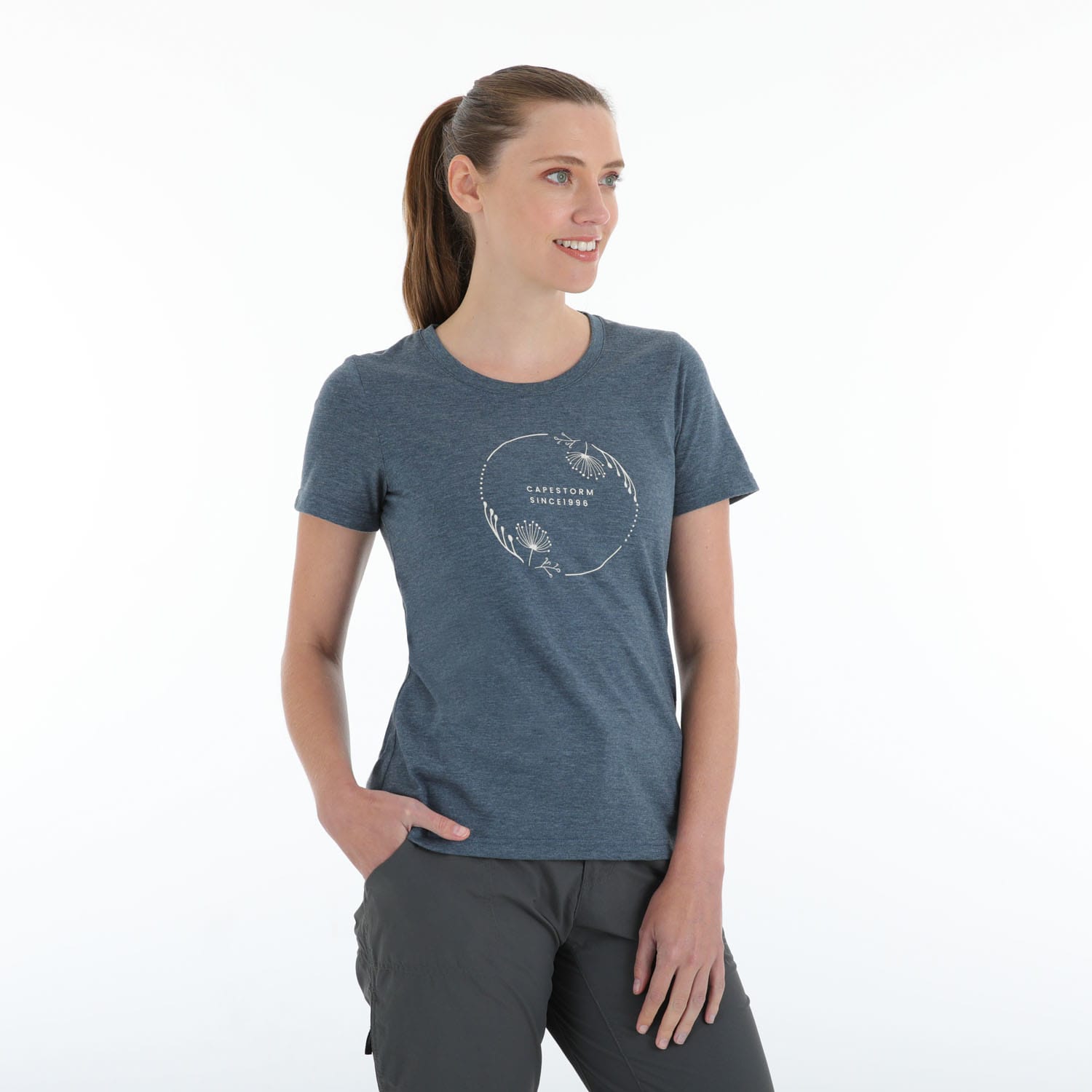 Capestorm Women&#039;s Floral Circular Logo Tee, product, variation 4
