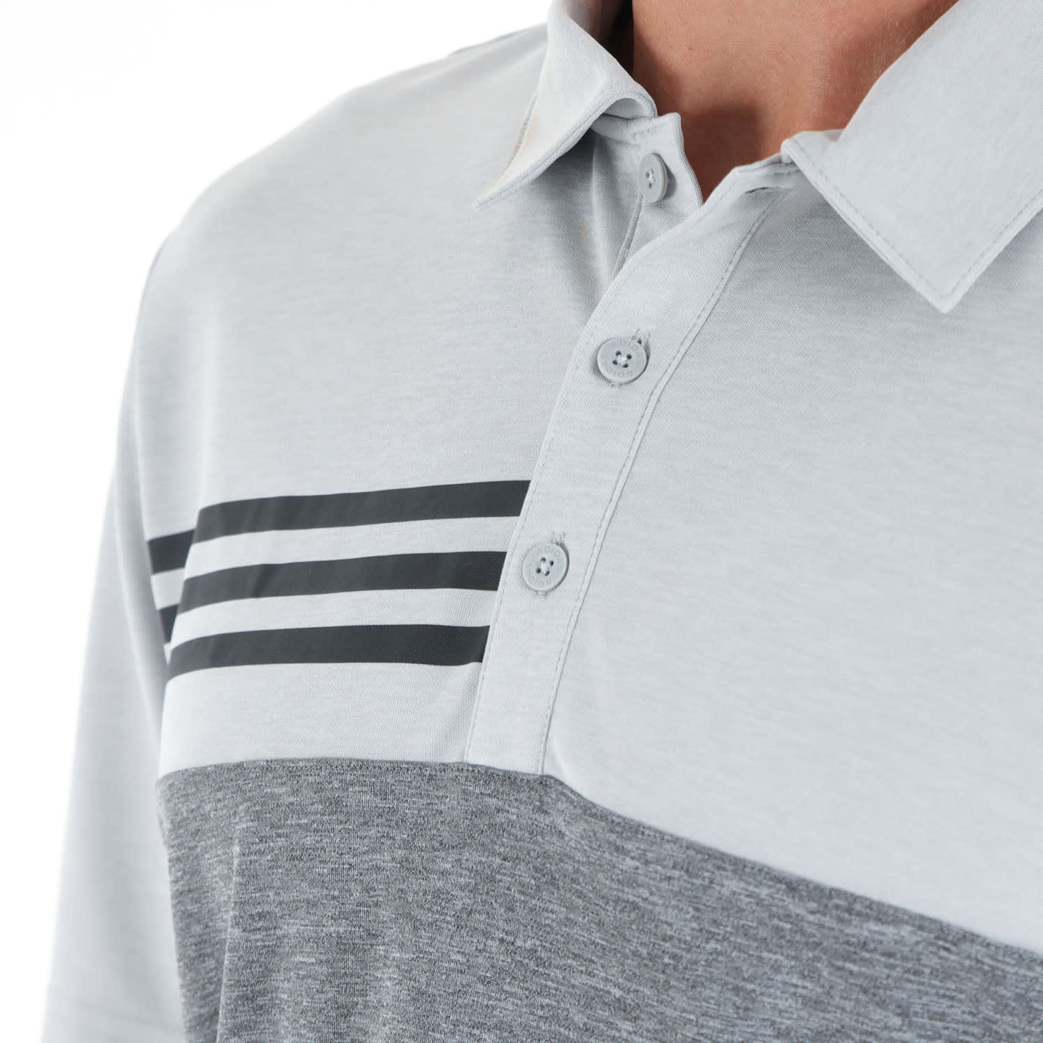 Adidas Men&#039;s Golf 3Stripe Heather Polo Shirt, product, variation 5