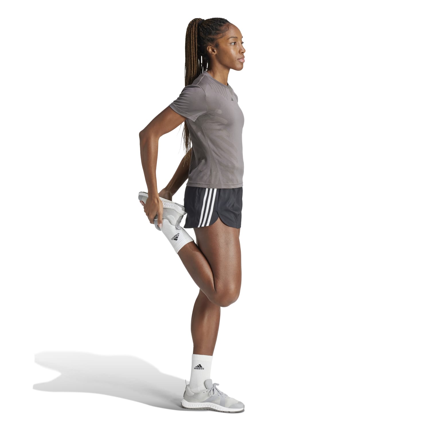 adidas Women&#039;s Pacer Woven Mid Waist Gym Short, product, variation 2