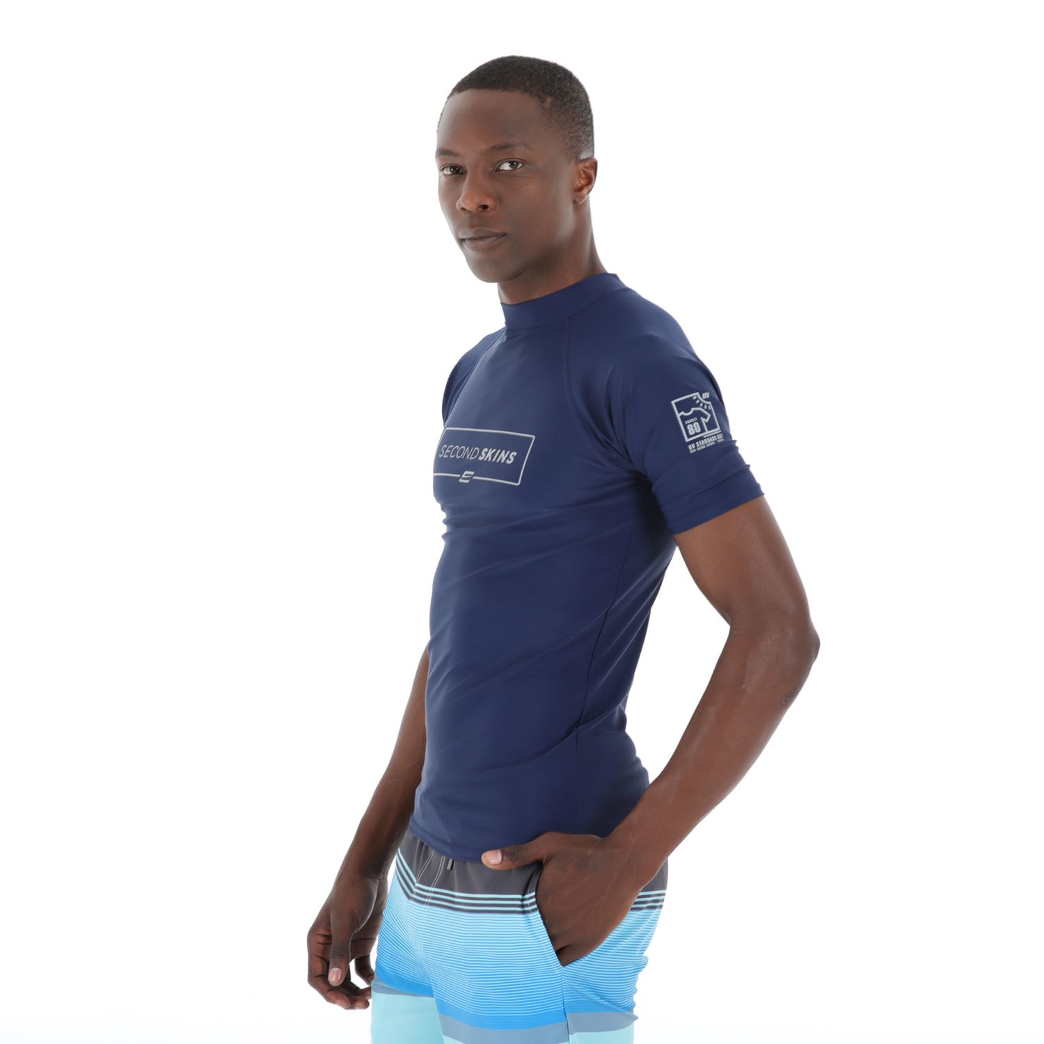 Second Skins Men&#039;s Flash Logo Short Sleeve  Rashvest, product, variation 4