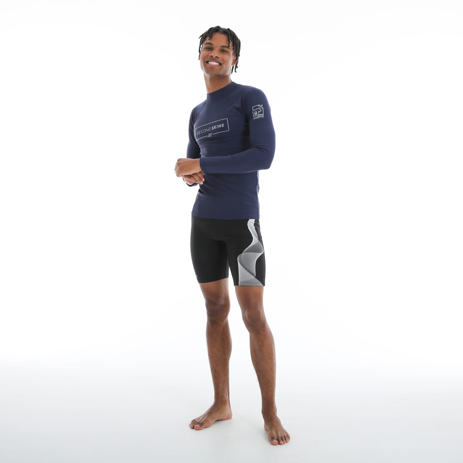 Second Skins Men&#039;s Flash Logo Long Sleeve Rashvest, product, variation 6