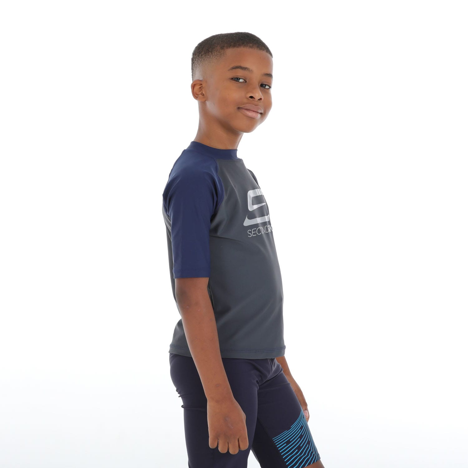 Second Skins Boys Iconic Short Sleeve Rashvest, product, variation 3