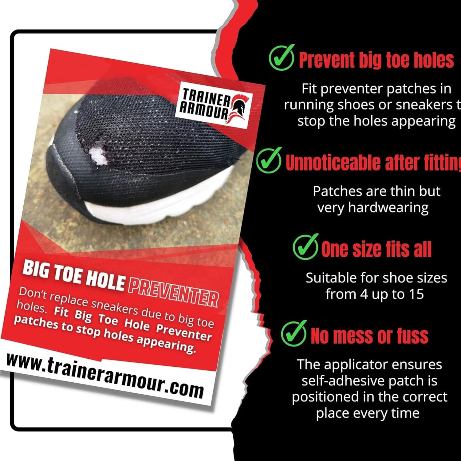 Trainer Armour Toe Protector Black, product, variation 3