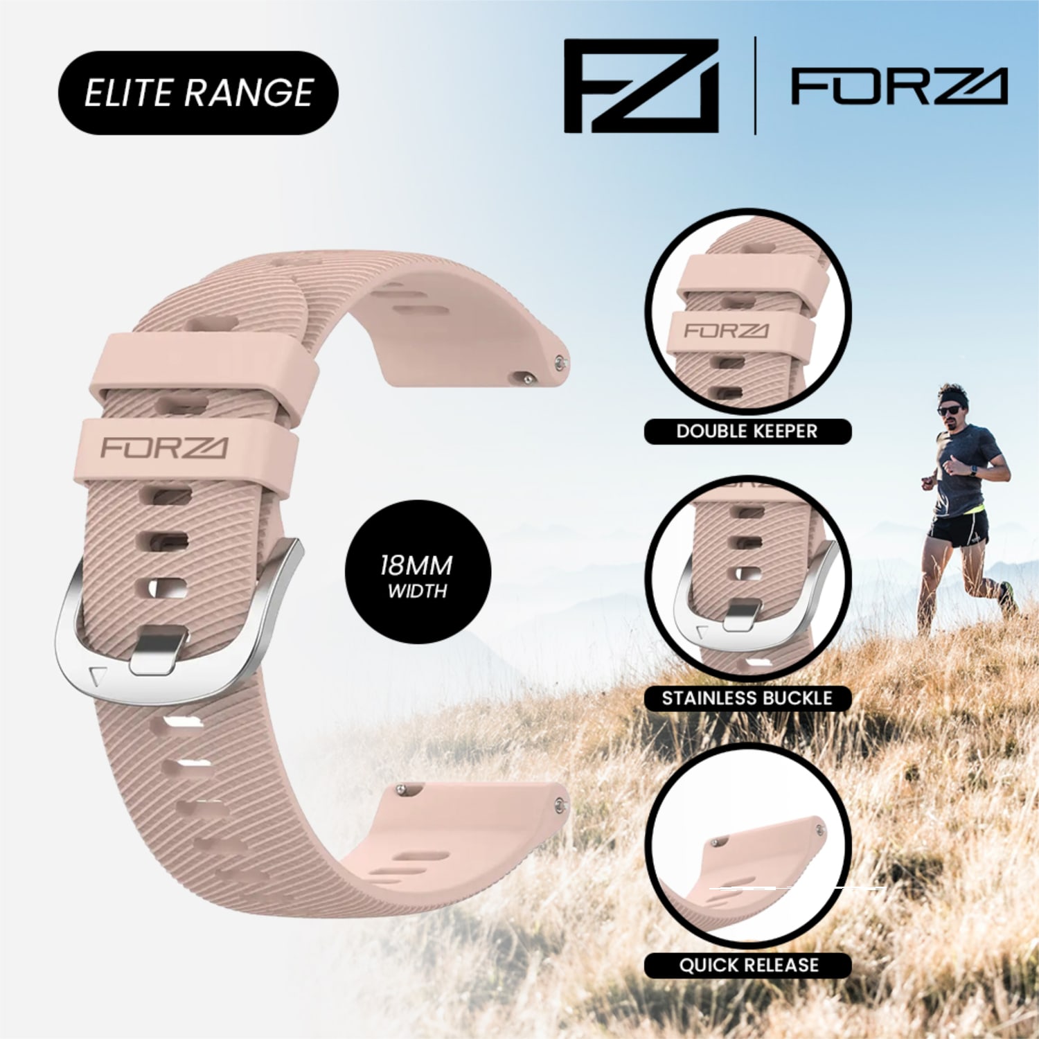 FORZA Elite 18mm Quick Release Watch Strap, product, variation 6