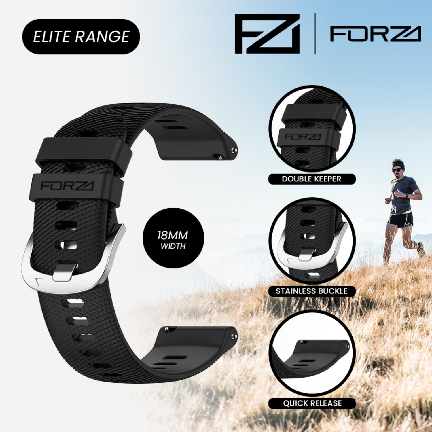 FORZA Elite 18mm Quick Release Watch Strap, product, variation 10