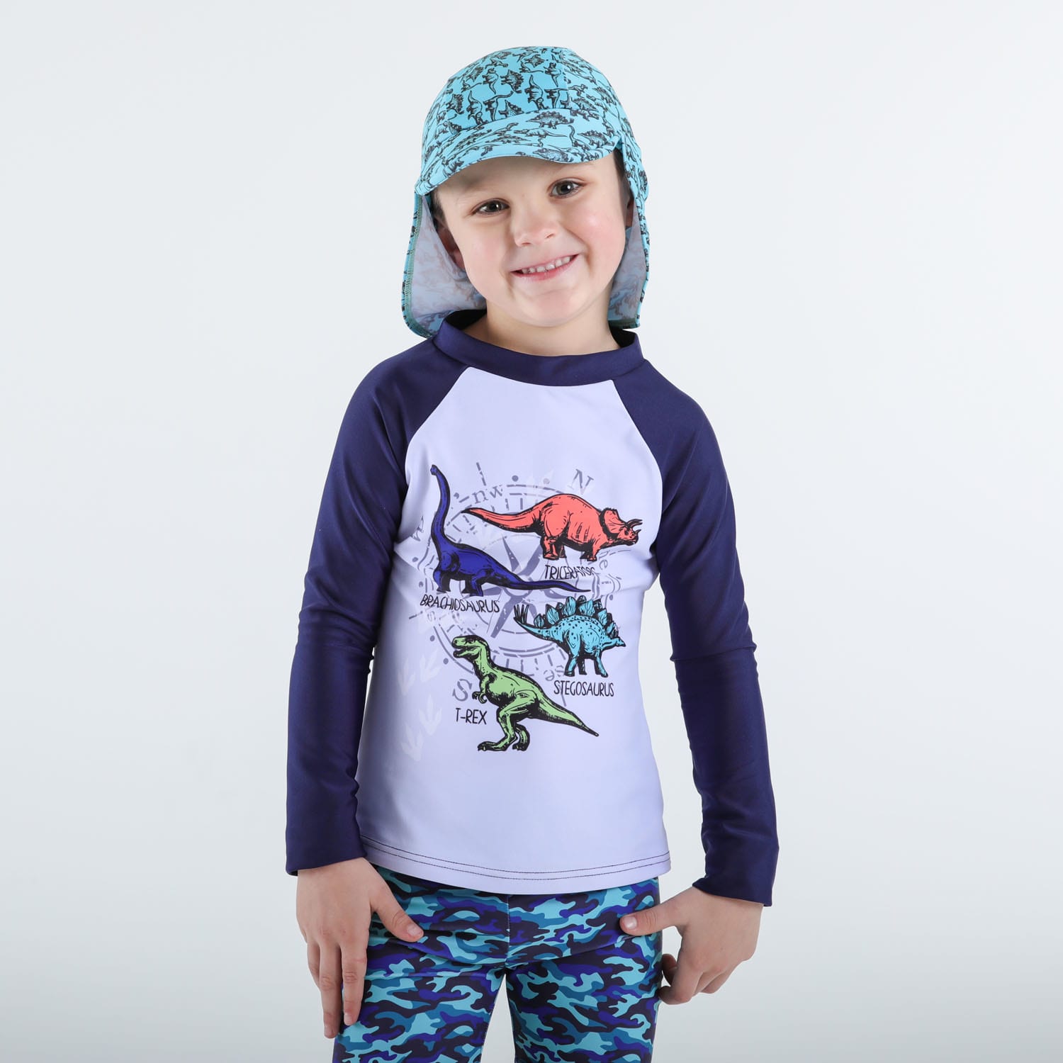 Boys Dinosaur Sun Hat, product, variation 5