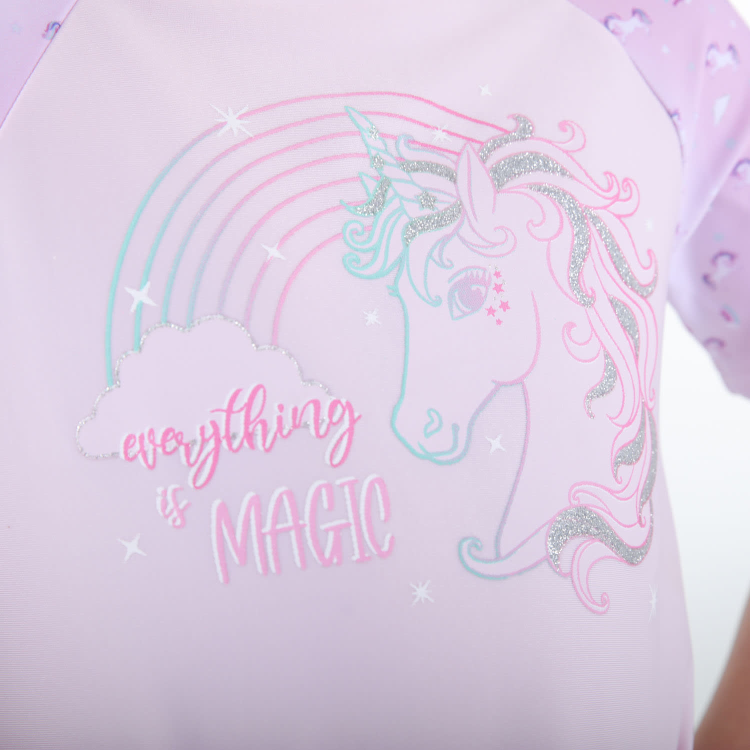 Girls Unicorn Short Sleeve Rashvest Set, product, variation 7