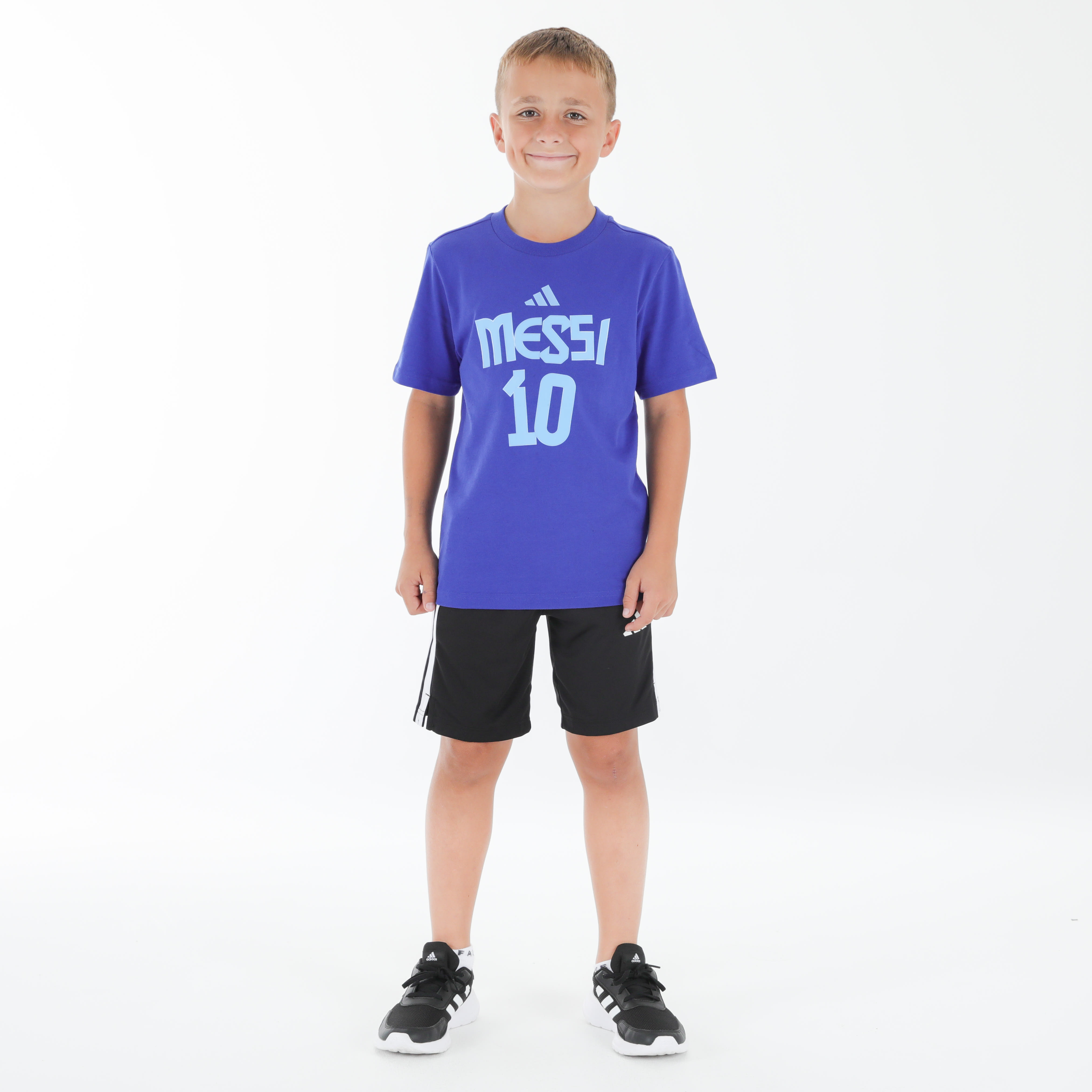 adidas Boys Messi Cotton Tee, product, variation 2