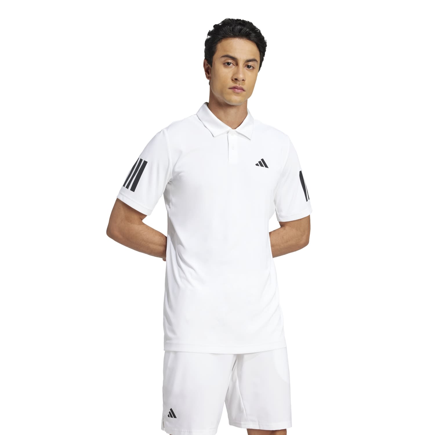 adidas Men&#039;s Club 3 Stripe Court Tee, product, variation 3