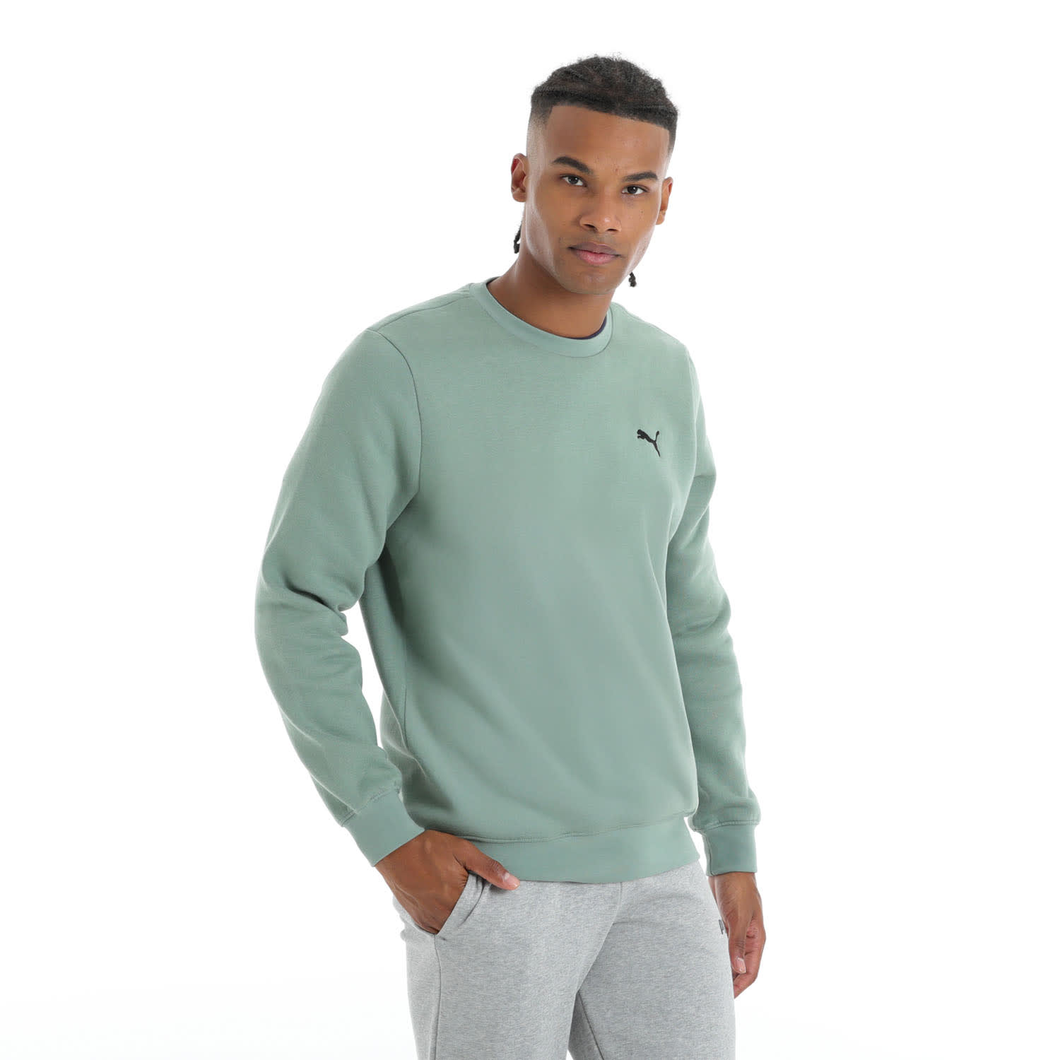 Puma Men&#039;s Essential Small Logo Crew Top, product, variation 2