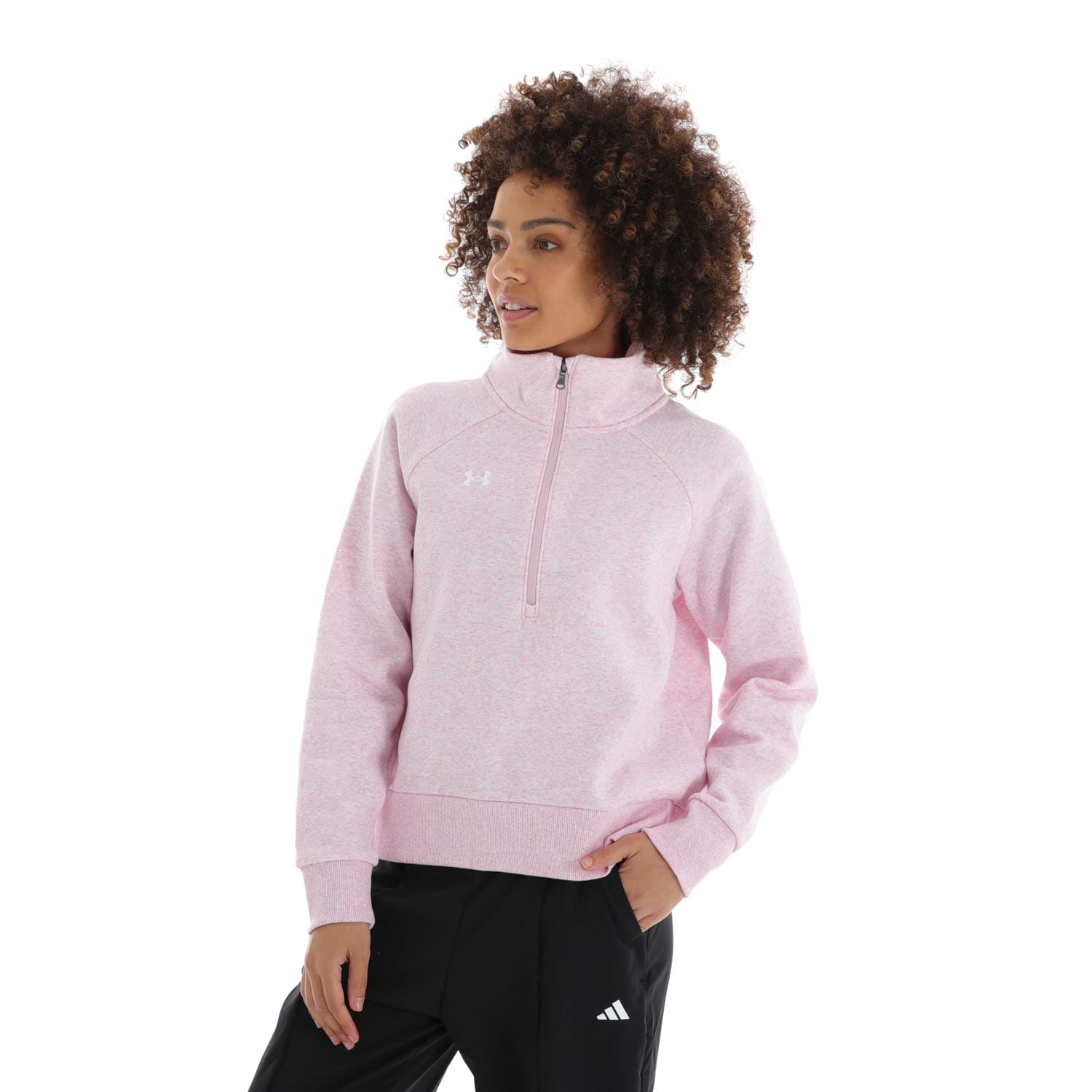 UA Women&#039;s  Rival Half Zip  Fleece Sweat Top, product, variation 3