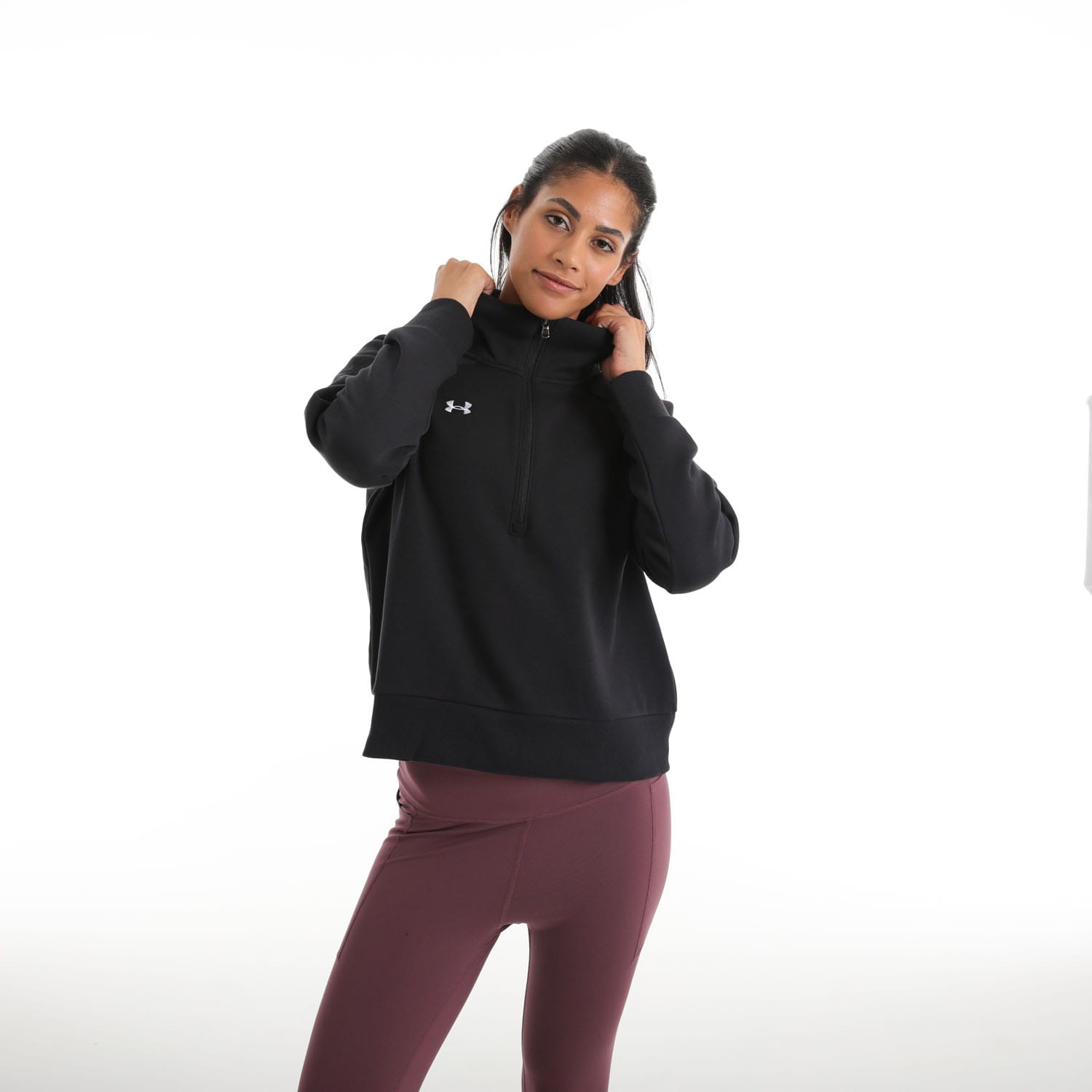 UA Women&#039;s  Rival Half Zip  Fleece Sweat Top, product, variation 5