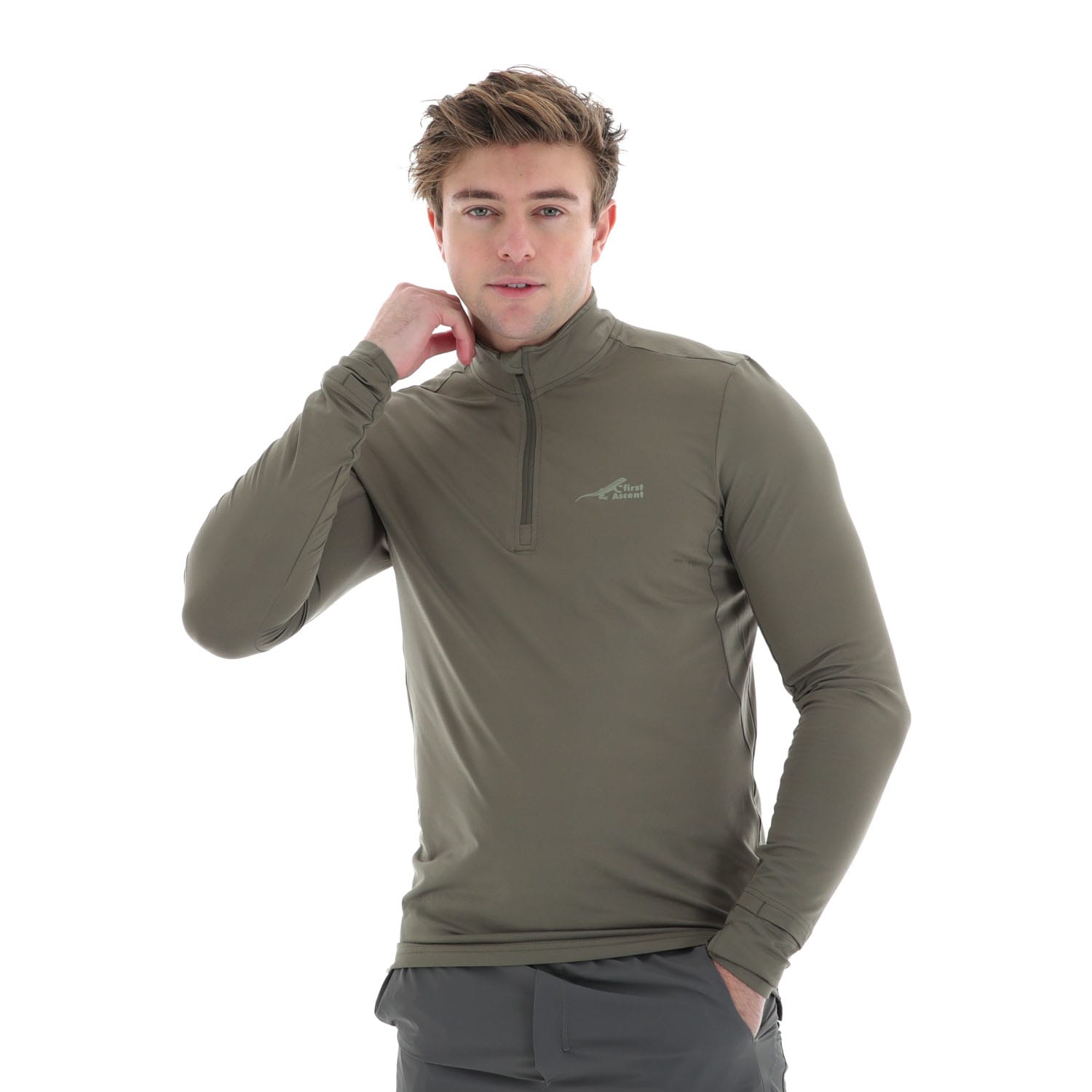 First Ascent Men's Corefit 1/4 Zip Running Long Sleeve