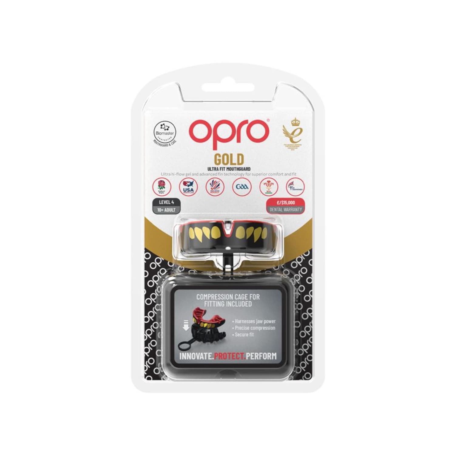 OPRO Gold Jawz Senior Mouthguard, product, variation 2