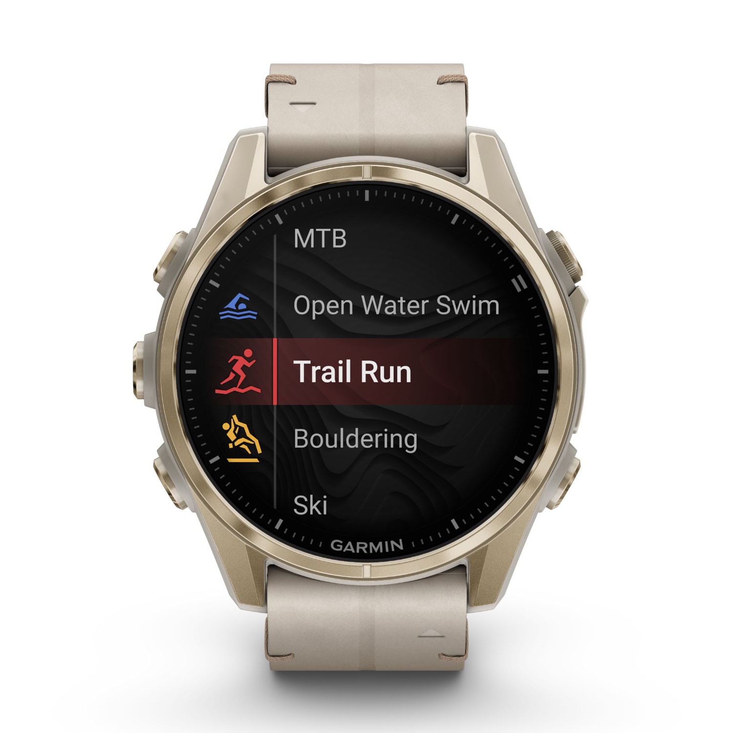 Garmin Fenix 8 43mm AMOLED Sapphire Multisport Smartwatch - Leather Strap, product, variation 2