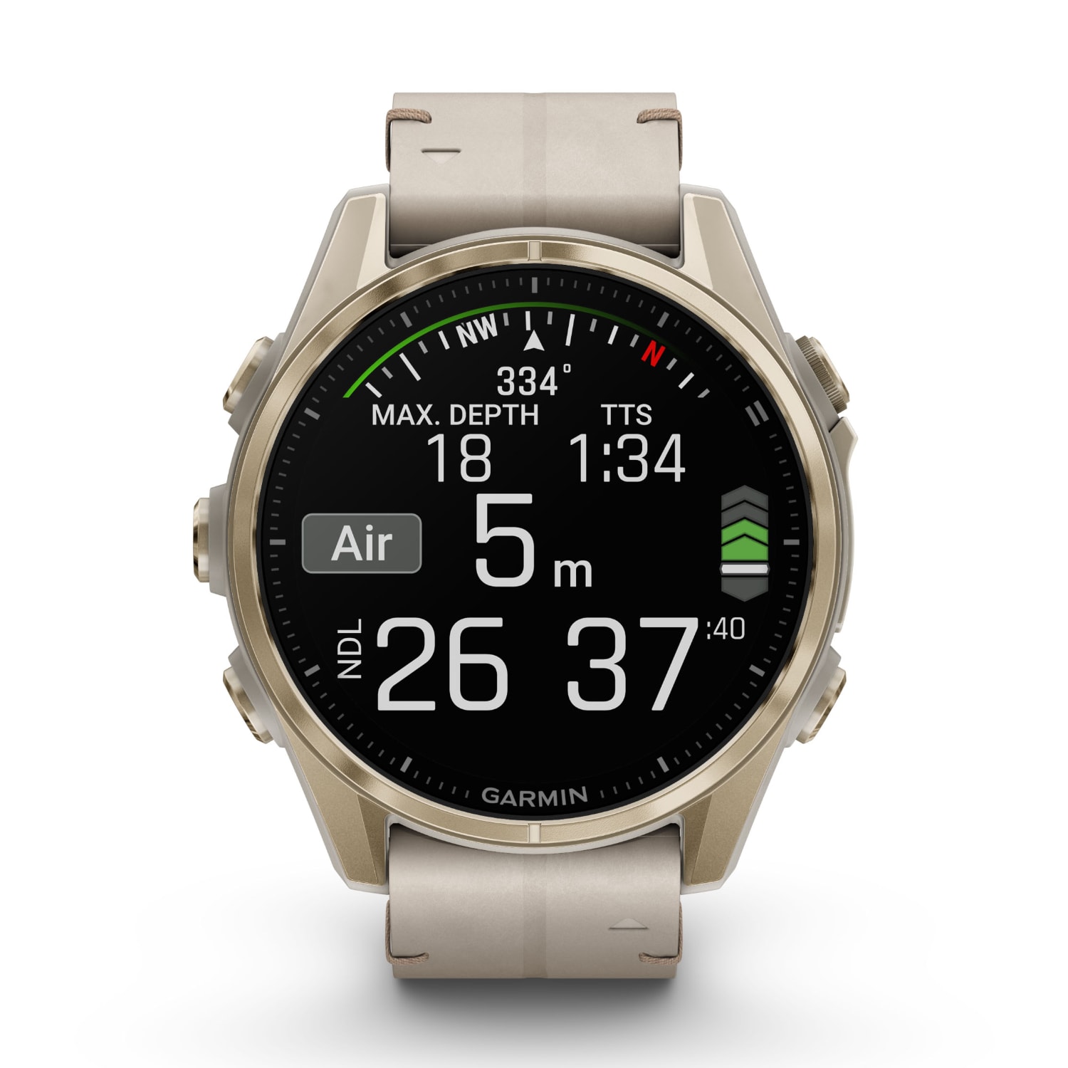 Garmin Fenix 8 43mm AMOLED Sapphire Multisport Smartwatch - Leather Strap, product, variation 4