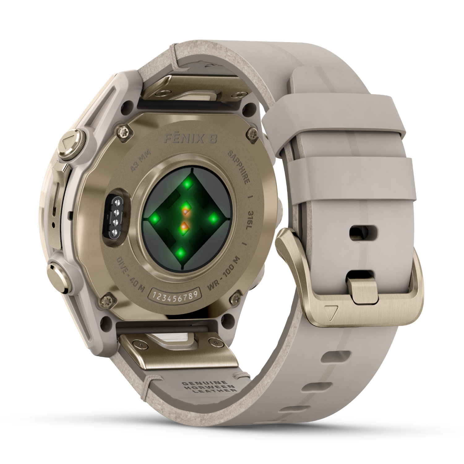 Garmin Fenix 8 43mm AMOLED Sapphire Multisport Smartwatch - Leather Strap, product, variation 8