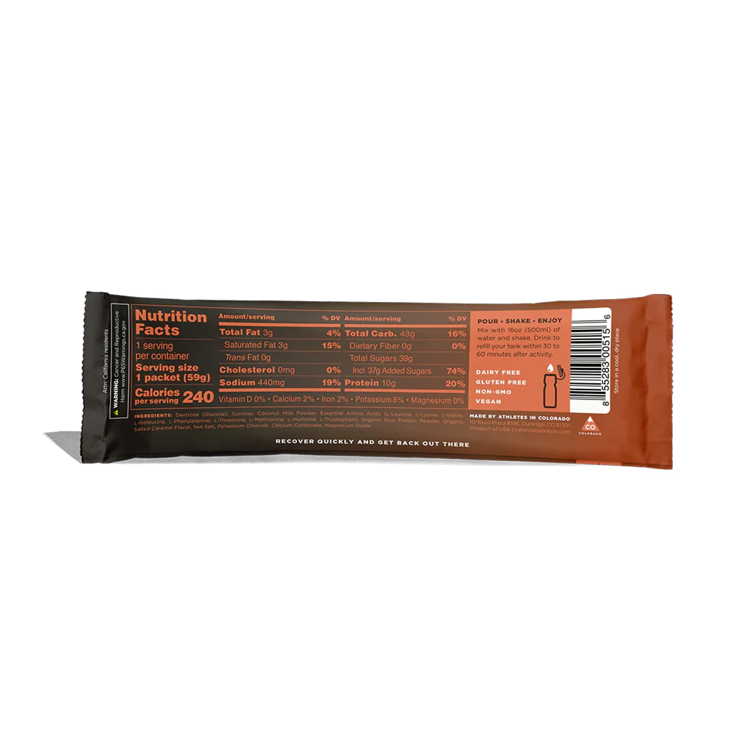 Tailwind Rebuild Recovery Mix Single Serving - Salted Caramel, product, variation 2