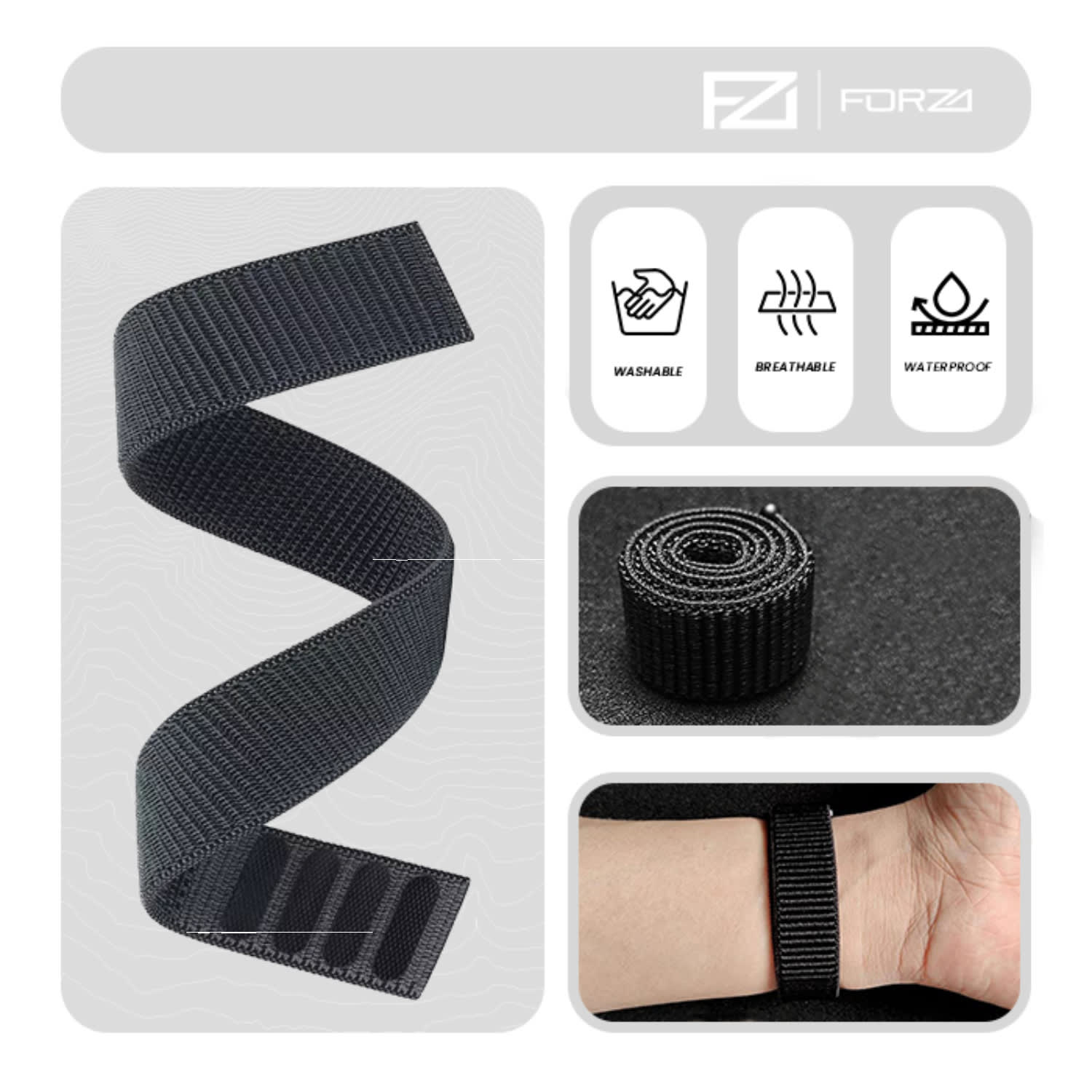 FORZA Elite 26mm Nylon Watch Strap, product, variation 4