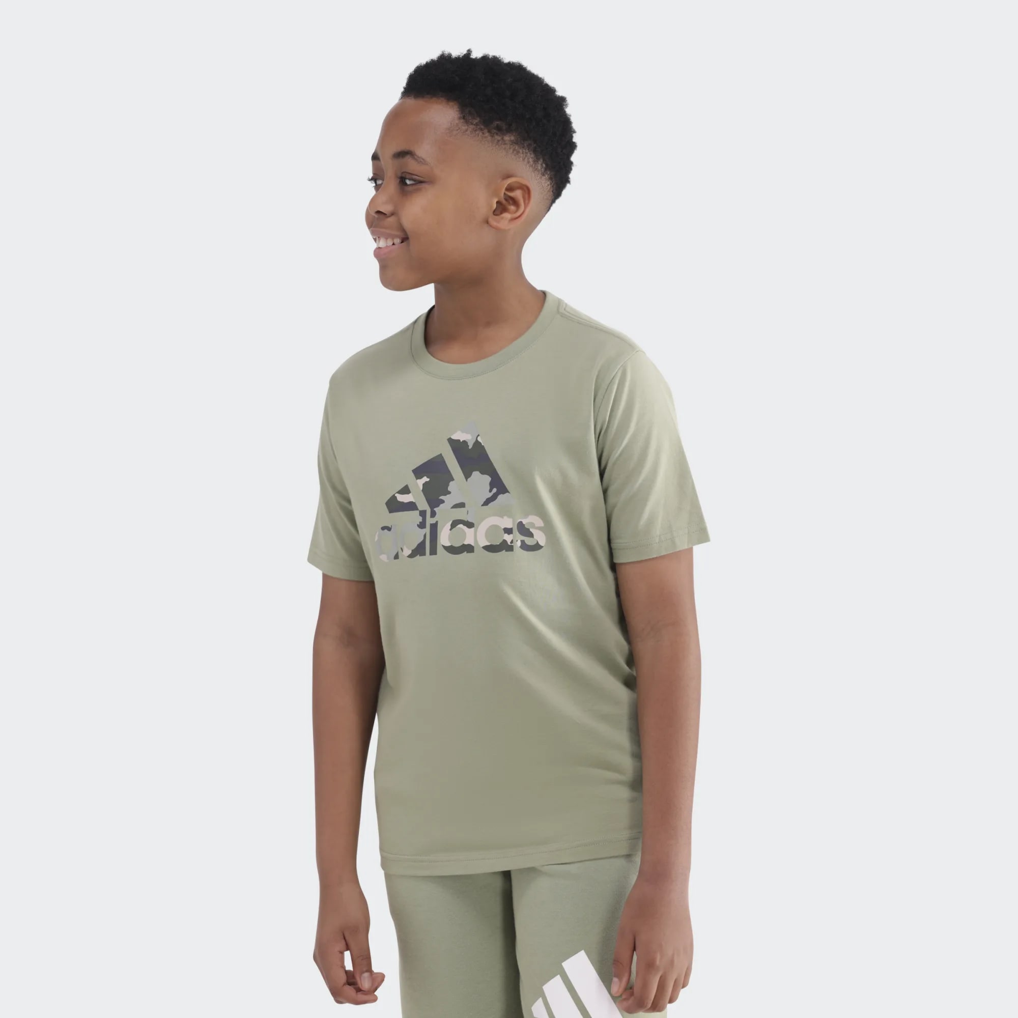 Adidas Boys Big Logo Camo Tee