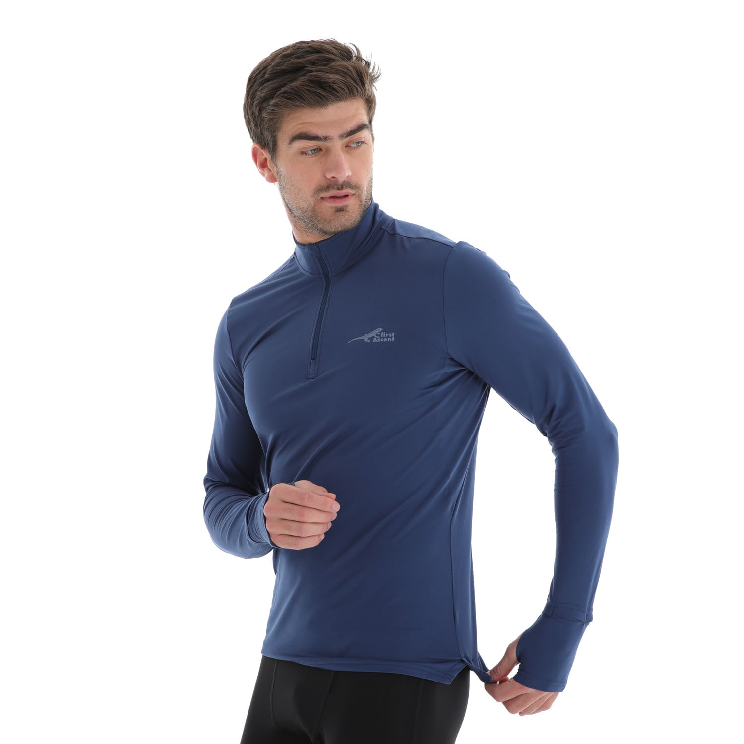 First Ascent Men&#039;s Corefit 1/4 Zip Running Long Sleeve, product, variation 2