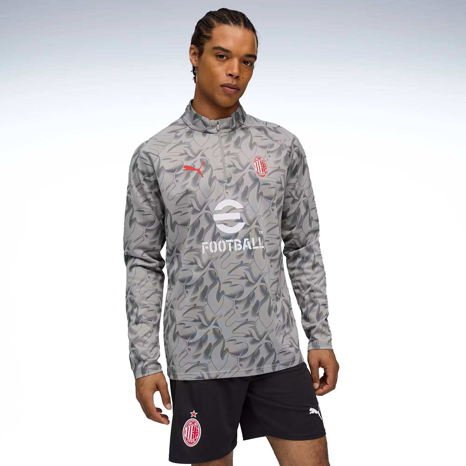 AC Milan Men's 25/26 Warm Up 1/4 Zip Top