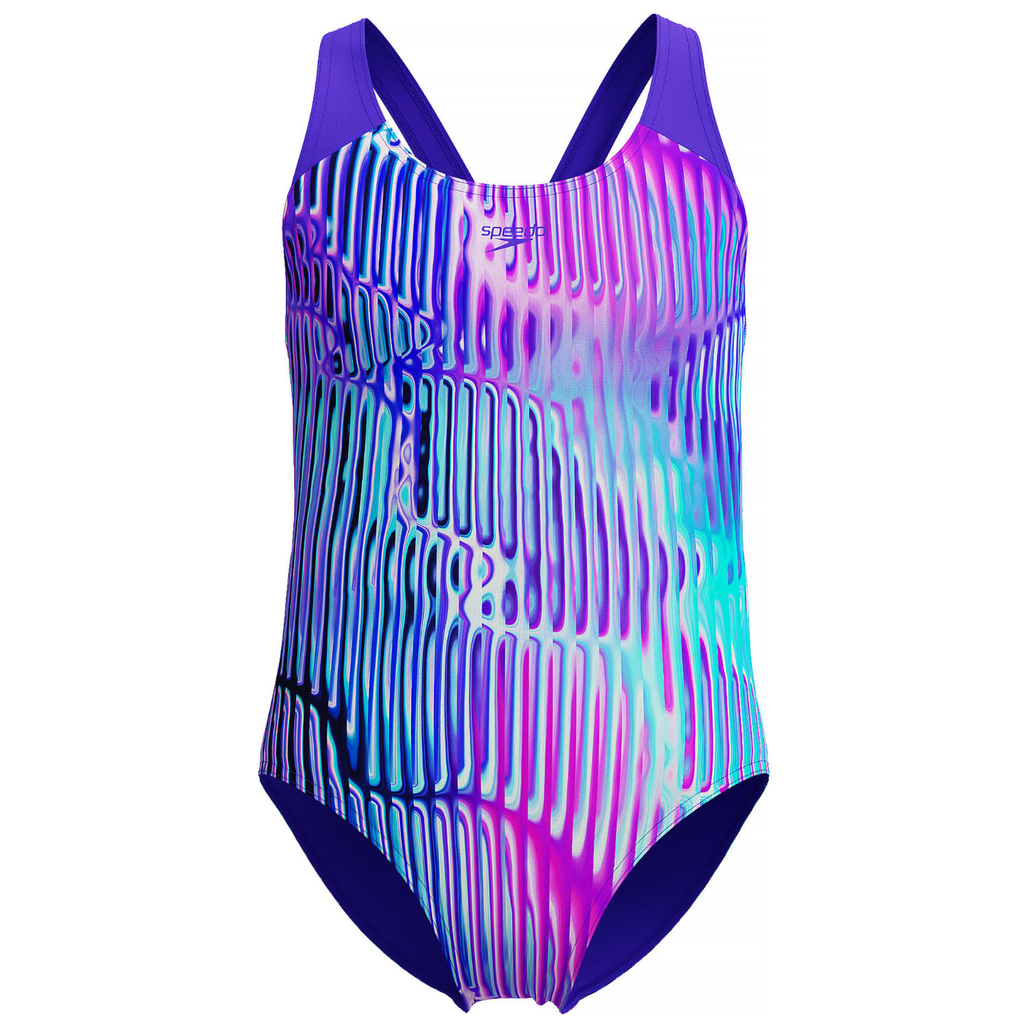 Speedo Girls Digi Placement Splashback 1 Piece Swimsuit