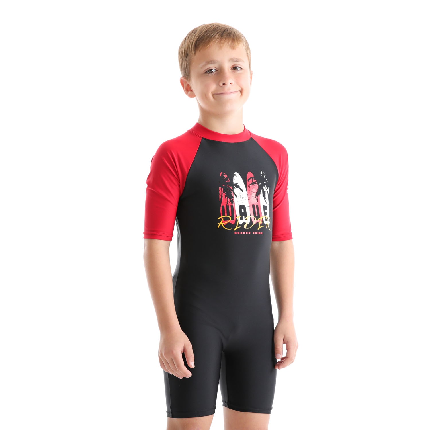 Second Skins Boys Wave Rider Short Sleeve Sunsuit, product, variation 3